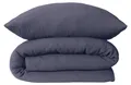 Produktbild: Schiesser Bettwäscheset Molly | 2-teilig | Uni | Musselin | 100% Baumwolle | Reißverschluss | 135x200cm + 80x80cm | Indigo
