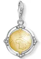 Produktbild: THOMAS SABO Charm-Einhänger Vintage Weltkugel, mit Zirkonia (synth)