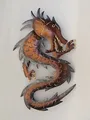 Produktbild: Klp Drachen Wanddeko Metall Wandbild Drache Gecko Lurch Echse Deko Figur Skulptur