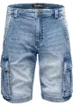 Produktbild: Amaci&Sons Herren Cargoshorts Männer Kurze Bermuda Jeans Hose Regular Fit 7040 Storm Blue W32