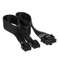 Produktbild: Corsair VGA PCIe5.0 12VHPWR Adapter Kabel (12+4pin) schwarz 600W, 65cm