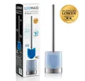 Produktbild: LOOMAID WC-Reinigungsbürste LOOMAID WC-Bürste blau & Halter milchig, (2-tlg), Toilettenbürste Klobürste WC-Bürste Silikonkopf blau/milchig