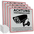 Produktbild: 2 Stück Schild Videoüberwachung Privatgrundstück mit DSGVO Hinweis 15 x 15 cm