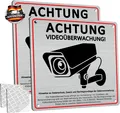 Produktbild: Videoüberwachung Schild 15x15 cm wasserdicht selbstklebend Sicherheitswarnung