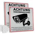Produktbild: Videoüberwachung Warntag 15x15 cm Alu Selbstklebend 4 Bohr