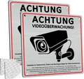Produktbild: Videoüberwachung Warnschild Reflektierendes Aluminium 15x15cm Wandmontage