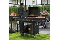 Produktbild: Outsunny Gasgrill inkl Rolle, Seitenbrenner, Thermometer, Grillrost, 12,2 KW Gas-Grill, Grillwagen aus Edelstahl, für Balkon Camping 118,5 x 56 x 110 cm