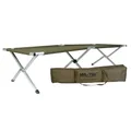 Produktbild: Mil-Tec US Feldbett mit Alu-Gestell (190x65x40cm) • Faltbares Feldbett inkl. Tragetasche • Outdoor Camping • Als Army Campingbett, Zeltbett, Campingliege, Gästebett, Notbett, Oliv