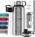 Produktbild: BeMaxx Trinkflasche Edelstahl ACTIVE FLASK silber 950ml