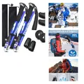 Produktbild: Faltbare Wanderstöcke 110-130 cm Blau, Leicht, Stabil, Gummipuffer, COVACURE