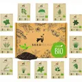 Produktbild: Deine Gartenwelt Seedhero BIO Kräuter Samen Set - 12 Kräutersamen aus biologischem Anbau, samenfestes Saatgut, Küchenkräuter und Gartenkräuter, Set mit Basilikum, Dill, Kresse, Petersilie