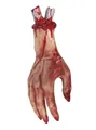 Produktbild: Smiffys Kostüm Blutige amputierte Hand - Horror Halloween deko, Blutiges Körperteil als Trophäe für Halloweengestalten