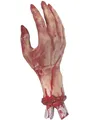 Produktbild: Abgehackte Blutige Hand 30cm Halloween Deko von Smiffys, Horror Requisite