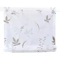 Produktbild: Kutti Raffrollo Dandelion Marc, mit Hakenaufhängung, ohne Bohren, weiß, blickdicht, Ausbrenner, gemustert, floral, pflegeleicht grau|grün|weiß 80 cm x 140 cm