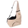 Produktbild: Flamingo Fronttasche Kanga beige für Hunde, verstellbarer Gurt, 44x20x20cm