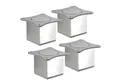 Produktbild: SO-TECH® Möbelfuß QUEBEC II Chrom poliert, Möbelbeine aus Aluminium, (4-St), Höhe 70 mm, 65 x 65 mm, passend für feststehende Möbel