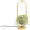 Produktbild: Art Deco Tischlampe Gold Mit Weißem Glas - Isabella