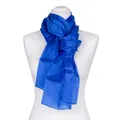 Produktbild: Seidenschal Halstuch Schal blau royalblau dunkelblau Seide 150x35cm