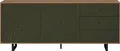 Produktbild: trendteam Sentra Sideboard Dunkelgrün/Eiche, B/H/T ca. 183/75/40 cm