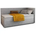 Produktbild: Sofnet Boxbett, Grau, Textil, H3, Rechteckig, 80x200 cm, Schlafzimmer, Betten, Boxspringbetten