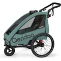 Produktbild: Qeridoo QUPA PLUS 1 - Kinderfahrradanhänger für 1 Kind, Farbe: Mineral Blue - Blau
