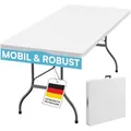 Produktbild: STEELSØN Bierzeltgarnitur Zennar klappbar & wetterfest, (Buffettisch weiß), Gartentisch 180x74 cm, Klapptisch für 8 Personen weiß