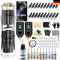 Produktbild: Akku-Rotary Tattoo Machine Kit mit 20 Nadeln 2 Akkus Professionelles Starter-Set