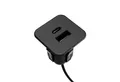 Produktbild: kalb Steckdose USB-C u. A Einbau-Hub für Möbel & Tischplatten Schwarz o. Silbergrau