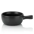Produktbild: kela Käsefondue Topf Keramik, Ersatztopf für Käsefondueset NATURA, Caquelon Käsefonduetopf Ø 22,5 cm, feuerfest, schwarz