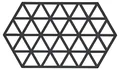 Produktbild: Zone Denmark Triangles Topfuntersetzer, Hitzebeständig bis 250 °C, Silikon Untersetzer, Dekorative Untersetzer für Töpfe und Pfannen, Spülmaschinenfest, 24 x 14 cm, schwarz
