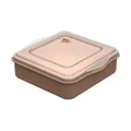 Produktbild: Lunchbox ToGo, mit Deckel, 210 x 70 x 220 mm 05200030-00000 , 1 Stück, Farbe: braun/transparent