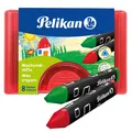 Produktbild: (0,87€/Stück) Pelikan Wachsmaler wasserfest dreieckig 8er Packung Kunststoffbox