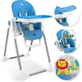 Produktbild: KIDIZ® 3in1 Hochstuhl Kinderhochstuhl inkl. Spielbügel Babyliege Kombihochstuhl Babyhochsitz 7 höhenverstellbar Verstellbare Rückenlehne Blau