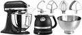 Produktbild: KitchenAid Küchenmaschine 5KSM175PSEBK GUSSEISEN SCHWARZ, 300 W, 4,8 l Schüssel, Gratis Wasserkocher, 2. Schüssel, Flexirührer (Wert ca. 347,-UVP)