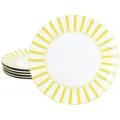 Produktbild: Split gelb 6x Speiseteller Ø27cm Porzellan 6 Personen Platte Essteller Streifen