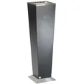 Produktbild: Standascher VAR H 110 mit Aschereinsatz antik-silber dekorative Aschersäule in Pyramidenstumpfform 40264
