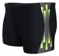 Produktbild: Aquarti Herren Badehose Kurz Sportlich Streifen, Farbe: Schwarz/Grün, Größe: 3XL