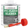Produktbild: Everglue Weich-PVC Gewebeplanenkleber Quellschweißmittel wasserbeständig transparent 200ml Pinseldose – ideal für LKW-Planen, Bootsplanen, Zelte, Reparatur im Außenbereich