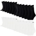 Produktbild: PUMA 24 Paar Socken Cush Crew Sportsocken Tennis Socken Unisex, Farbe:Schwarz - Weiß, Socken & Strümpfe:35-38