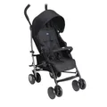 Produktbild: Chicco Echo Lite Kinderwagen, Buggy ab Geburt bis 22 kg, verstellbare Rückenlehne, geräumiger Sitz, Stoßstangenmanschette, Schirmbuggy, Zwillingsbremsen und schwenkbare Vorderräder, Schwarz