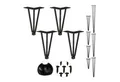 Produktbild: relaxdays Tischbein 4er Set Hairpin Legs mit 3 Streben, 20 cm - 3 Stangen
