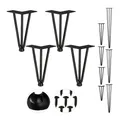 Produktbild: Hairpin legs  Haarnadel Tischfüße Metallmöbel Beine DIY Möbelbeine 4 Stück