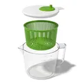 Produktbild: Cooler Kitchen Kleine Salatschleuder 2,5 Qt für Einzelportionen – Mini Salatschleuder und Trockner mit Messbecher – Sieb mit Waschkorb für Obst und Gemüse – Gemüsewascher Küchenhelfer