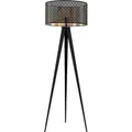 Produktbild: Lindby Stehlampe Thoralf 9628399 in Schwarz aus Metall 1-flammig E27 Tripod Wohnzimmerleuchte