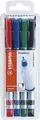 Produktbild: Fineliner mit gefederter Spitze - STABILO SENSOR F - fein - 4er Pack - schwarz,