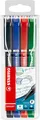Produktbild: STABILO - Fineliner mit gefederter Spitze - SENSOR F - fein - 4er Pack - schwarz