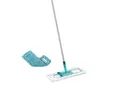 Produktbild: Leifheit rückenschonender Bodenwischer Profi XL Aluminiumstiel 140cm mit 2 Wischbezügen, 1x Mikrofaser Bezug für alle glatten Böden & 1x elektrostatisches Staubtuch, Wischmopp mit Click-System