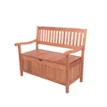 Produktbild: Garden Pleasure 2-Sitzer Holzbank mit Truhe, B 107 x H 90 x T 59 cm, Geölt, Perfekt für den Außen- und Innenbereich