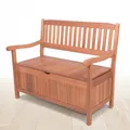 Produktbild: Sitzbank mit Stauraum HOUSTON 2-Sitzer Gartentruhe Truhenbank Holzbank