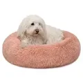Produktbild: lionto Hundebett aus Plüsch in Donut-Form, 50 cm Durchmesser, rosa